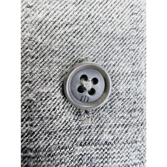 Travis Mathew Size XL Mens Gray Stripe Flannel Long Sleeve Pocket Hem Logo Shirt - Picture 9 of 12